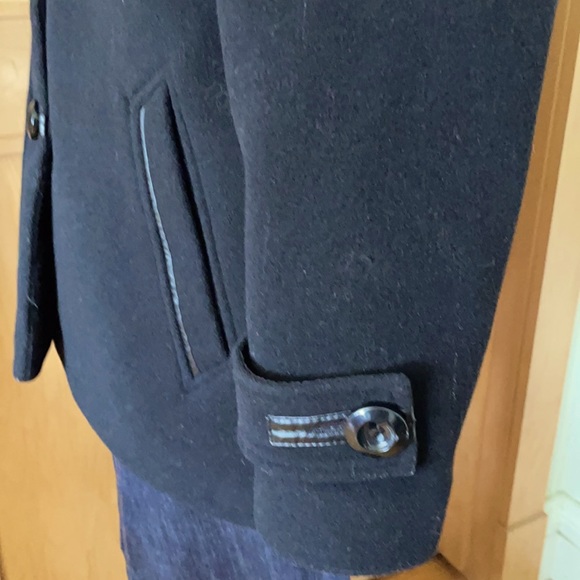 Marcona Black Wool Blend Peacoat, Size 10 - Picture 10 of 16
